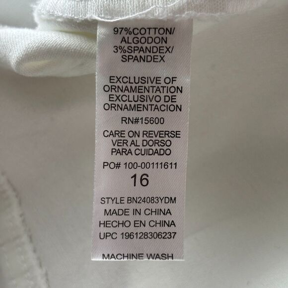 Democracy Women Jeans Ab-Technology White Denim Bootcut Coastal Size 16 H292 - Picture 9 of 10